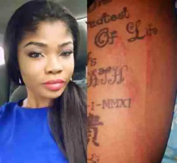 Nigerian Lady Allegedly Flogged With Cane By The Police For Tattooing Her Body (Photos)